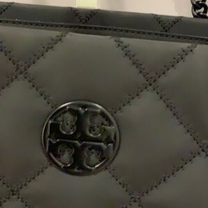 Tory Burch Black Quilted Tote Bag